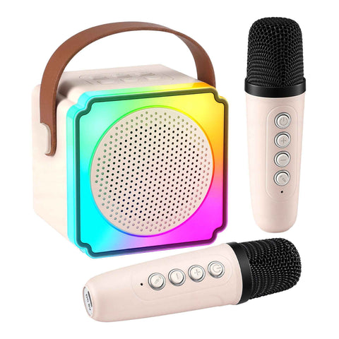 Alpha Mini Portable Karaoke Machine for Adults Kids with 2 Wireless Microphones In Australia - Darrahopens