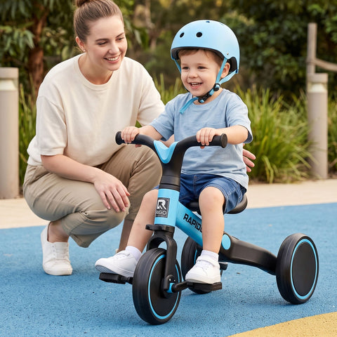 RIGO Tricycle Bike, Kids Bike with 3 wheels, Carbon Steel 70cm Blue In Australia - Darrahopens