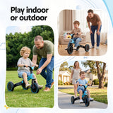 RIGO Tricycle Bike, Kids Bike with 3 wheels, Carbon Steel 70cm Blue In Australia - Darrahopens