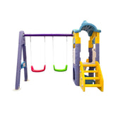 Keezi Kids 4-in-1 Slide Swing Set Double Swing Basketball Hoop Playhouse In Australia - Darrahopens