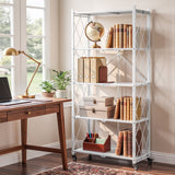 Artiss 5-Tier Foldable Kitchen Bakers Rack 71x160cm Microwave Stand White In Australia - Darrahopens
