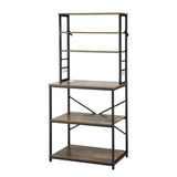 Artiss 6-Tier Kitchen Rack with 6 Hooks Microwave Storage Shelf 80cm x 167cm