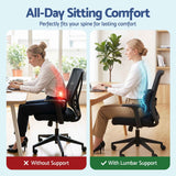 Artiss Lumbar Support Pillow for Office Chair and Car Ergonomic Memory Foam Lumbar Pillow for Lower Back, Breathable Back Support Pillow for Car Seat, Bed and Recliner In Australia - Darrahopens