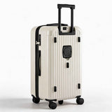 Wanderlite 28" Trunk Luggage Suitcase Travel 5 Wheels Type-C Port TSA Smoky White