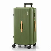 Wanderlite 28" Modern Vertical Trunk Luggage Suitcase Travel 5 Wheels Type-C TSA Olive Green