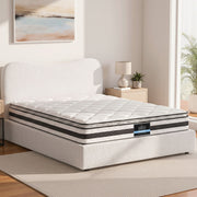 Giselle 21cm Bonnell Pillow Top Mattress Artiss Double Boucle Bed Frame Set