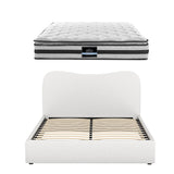 Giselle 21cm Bonnell Pillow Top Mattress Artiss Double Boucle Bed Frame Set
