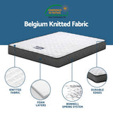 Giselle Single Mattress and Artiss Bed Frame Set White Solid Pine with 16cm Mattress