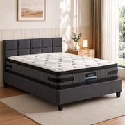 Giselle Mattress & Artiss Queen Bed Frame Bundle, 36cm Double Sided Euro Top Mattress