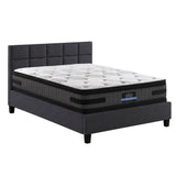 Giselle Mattress & Artiss Queen Bed Frame Bundle, 36cm Double Sided Euro Top Mattress