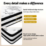 Giselle Queen 34cm 5-Zone Euro Top Pocket Spring Mattress with 2 Natural Latex Contour Pillows