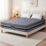 Giselle King 34cm Euro Top Pocket Spring Mattress with 2 Feather Down Pillows Set In Australia - Darrahopens