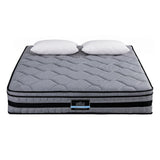Giselle King 34cm Euro Top Pocket Spring Mattress with 2 Feather Down Pillows Set