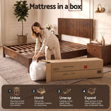 Giselle 25cm Double Hybrid Mattress Soft Knitted Fabric Edge Support Gel Foam
