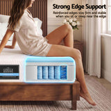 Giselle 25cm King Single Hybrid Mattress Soft Knitted Fabric Edge Support Gel Foam