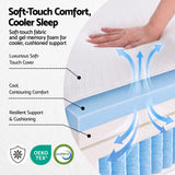 Giselle 25cm Queen Hybrid Mattress Soft Knitted Fabric Edge Support Gel Foam
