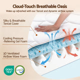 Giselle 30cm Double Spring Mattress Tencel Cover 5-Zone Firm Back Support