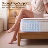 Giselle 30cm King Single Spring Mattress Tencel Cover 5-Zone Firm Back Support