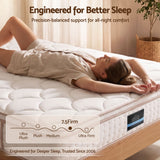 Giselle 30cm Queen Spring Mattress Tencel Cover 5-Zone Firm Back Support