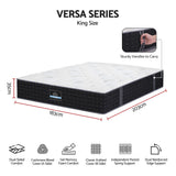 Giselle King Reversible Spring Mattress Cashmere Cover Gel Foam Firm 35cm