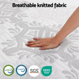 Giselle Bedding Double Mattress 37cm 4-in-1 Adjustable Firmness Cooling Gel Memory Foam Dual-Zone Flippable for Couples