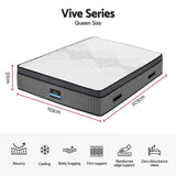 Giselle Bedding Queen Mattress 37cm 4-in-1 Adjustable Firmness Cooling Gel Memory Foam Dual-Zone Flippable for Couples In Australia - Darrahopens