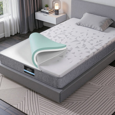Giselle Bedding King Single Mattress 23cm Pocket Spring Mattress with Adjustable Firmness Reversible Foam Layer for Medium Firm & Firm Support Motion Isolation Bedroom Bed
