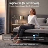 Giselle Double Mattress 26cm Firm Pocket Spring Dual Edge Support Dark Grey In Australia - Darrahopens