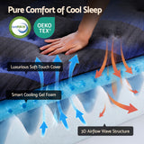Giselle 34cm Double Hybrid Mattress with Cooling Gel Memory Foam and Edge Support In Australia - Darrahopens