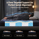 Giselle 34cm Queen Hybrid Mattress with Cooling Gel Memory Foam and Edge Support