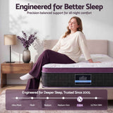Giselle King Single Euro Top Mattress Firm Pocket Spring Edge Support In Australia - Darrahopens