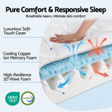 Giselle 35cm King Mattress Firm with Copper Memory Foam and Edge Support