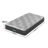 Giselle 30cm King Single Mattress with Edge Support and 5-Zone Comfort In Australia - Darrahopens