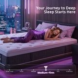 Levitex King Mattress Lumbar Support, 5-Zone Pocket Springs & 2-Row Hardened Edges for Deep Sleep, Cooling Gel Memory & Egg-Crate Foam