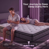 Levitex Double Mattress 2 Rows Edge Support for Deep Sleep 5-Zone Ergonomic Pocket Spring Breathable Corrugated Sponge Medium Firm 30CM