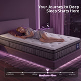 Levitex King Single Mattress 2 Rows Edge Support for Deep Sleep 5-Zone Ergonomic Pocket Spring Breathable Corrugated Sponge Medium Firm 30CM