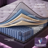 Levitex King Single Mattress 2 Rows Edge Support for Deep Sleep 5-Zone Ergonomic Pocket Spring Breathable Corrugated Sponge Medium Firm 30CM