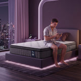 Levitex King Single Mattress 2 Rows Edge Support for Deep Sleep 5-Zone Ergonomic Pocket Spring Breathable Corrugated Sponge Medium Firm 30CM