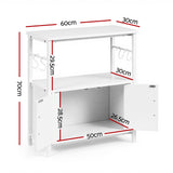 Artiss 20 Gallon Fish Tank Stand 3-Tier Aquarium Stand with Storage Cabinet and Open Shelf White