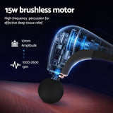 Everfit Massage Gun U-shaped Extended Handle Percussion Massager 4 Heads