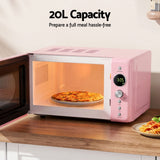 Devanti 20L Microwave Oven 700W Pink In Australia - Darrahopens