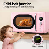 Devanti 20L Microwave Oven 700W Pink In Australia - Darrahopens