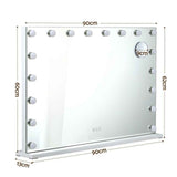 Embellir 90x60cm Makeup Mirror Large Hollywood Vanity Mirror with 18 Dimmable LED Bulbs In Australia - Darrahopens