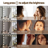Embellir 90x60cm Makeup Mirror Large Hollywood Vanity Mirror with 18 Dimmable LED Bulbs In Australia - Darrahopens