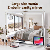 Embellir 90x60cm Makeup Mirror 360 degree Rotatable Vanity Mirror 10x magnifing