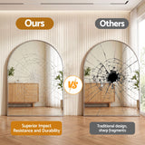Embellir Arch Wall Mirror, Decorative Silver Frame Mirrors, 86x81cm Bathroom Vanity Mirror, Slim Frame for Living Room Entryway Bedroom Decor In Australia - Darrahopens