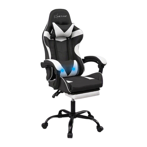 Artiss Ergonomic Gaming Office Chair with 2 Point Message Black In Australia - Darrahopens