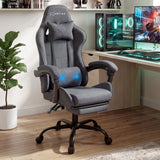 Artiss Gaming Office Chair Fabric Ergonomic with 2 Point Message Grey