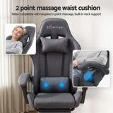 Artiss Gaming Office Chair Fabric Ergonomic with 2 Point Message Grey