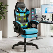 Artiss Gaming Office Chair with 8 Point Message Reline Ergonomic Blue In Australia - Darrahopens